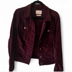 Universal Thread Burgundy Freeborn Jacket 98% Cotton with Stretch